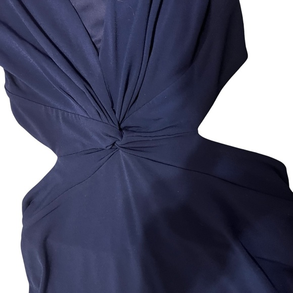 NWT Express Navy Blue Cut Out Twist Bodycon Dress | New | Long Sleeve | Size XS - Picture 3 of 4